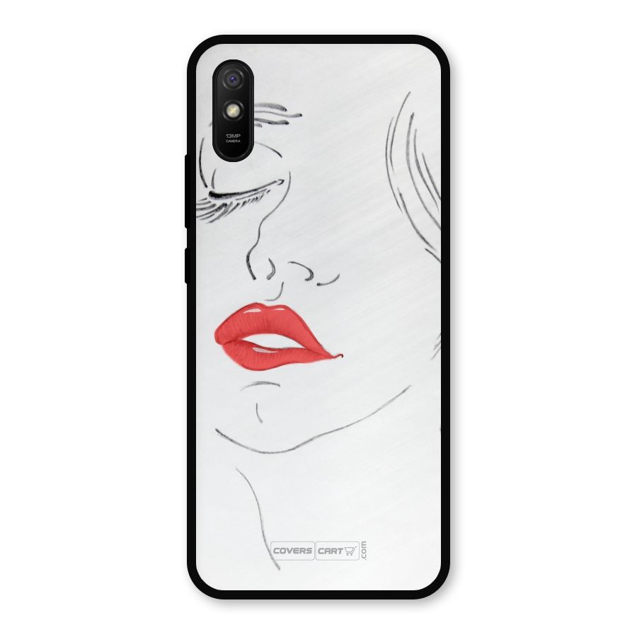Classy Girl Metal Back Case for Redmi 9a
