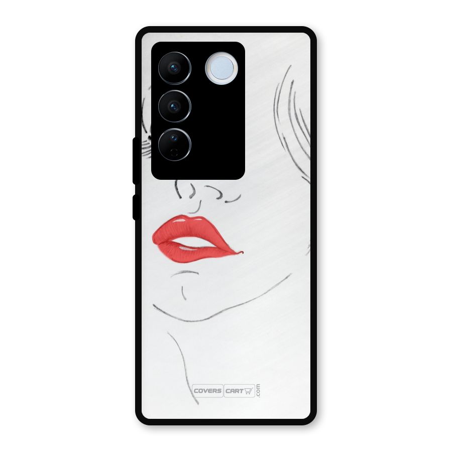 Classy Girl Metal Back Case for Vivo V27 Pro