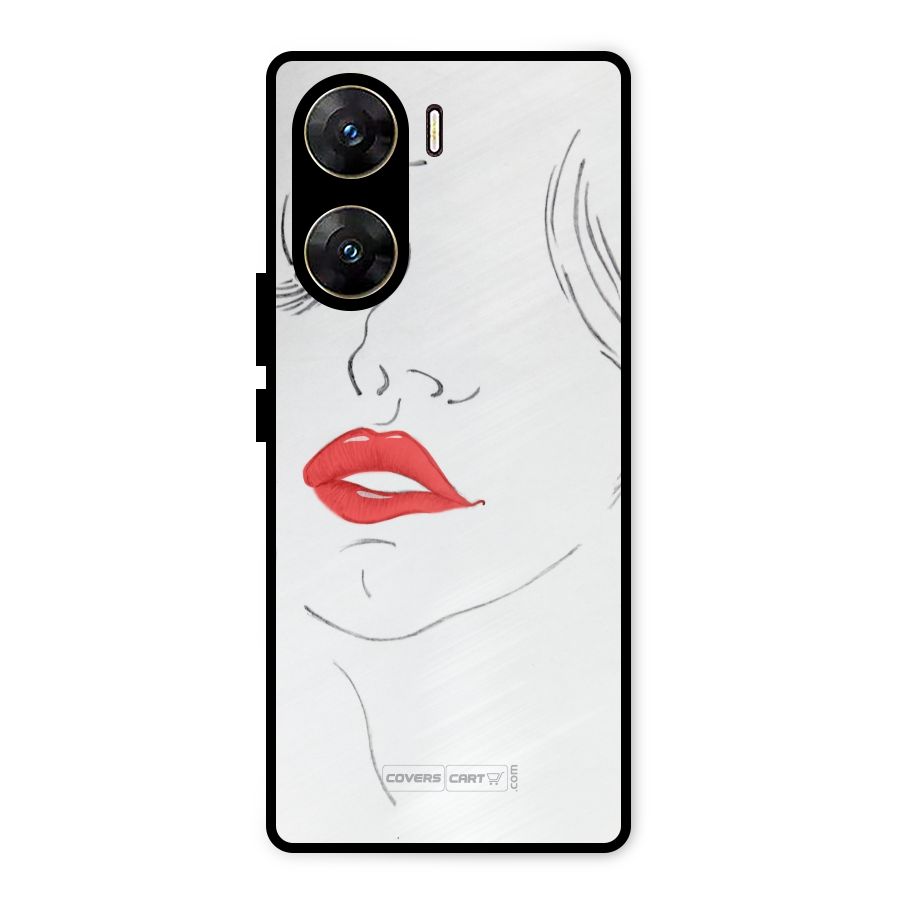 Classy Girl Metal Back Case for Vivo V29e