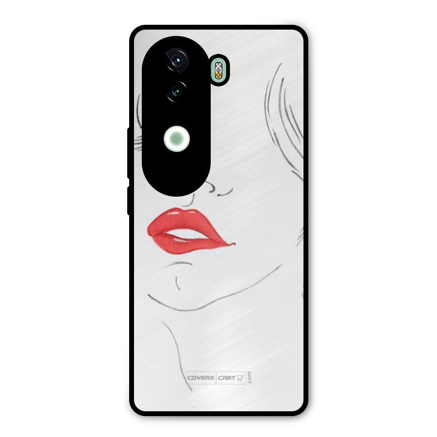 Classy Girl Metal Back Case for Vivo V40e