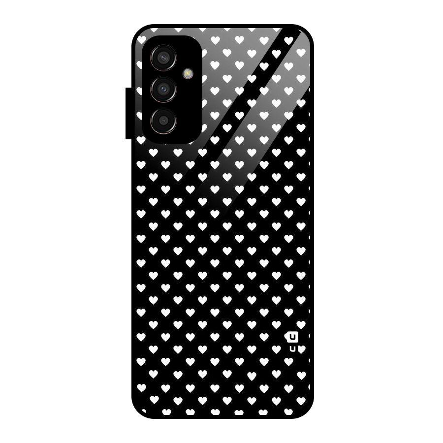 Classy Hearty Polka Glass Back Case for Galaxy F13