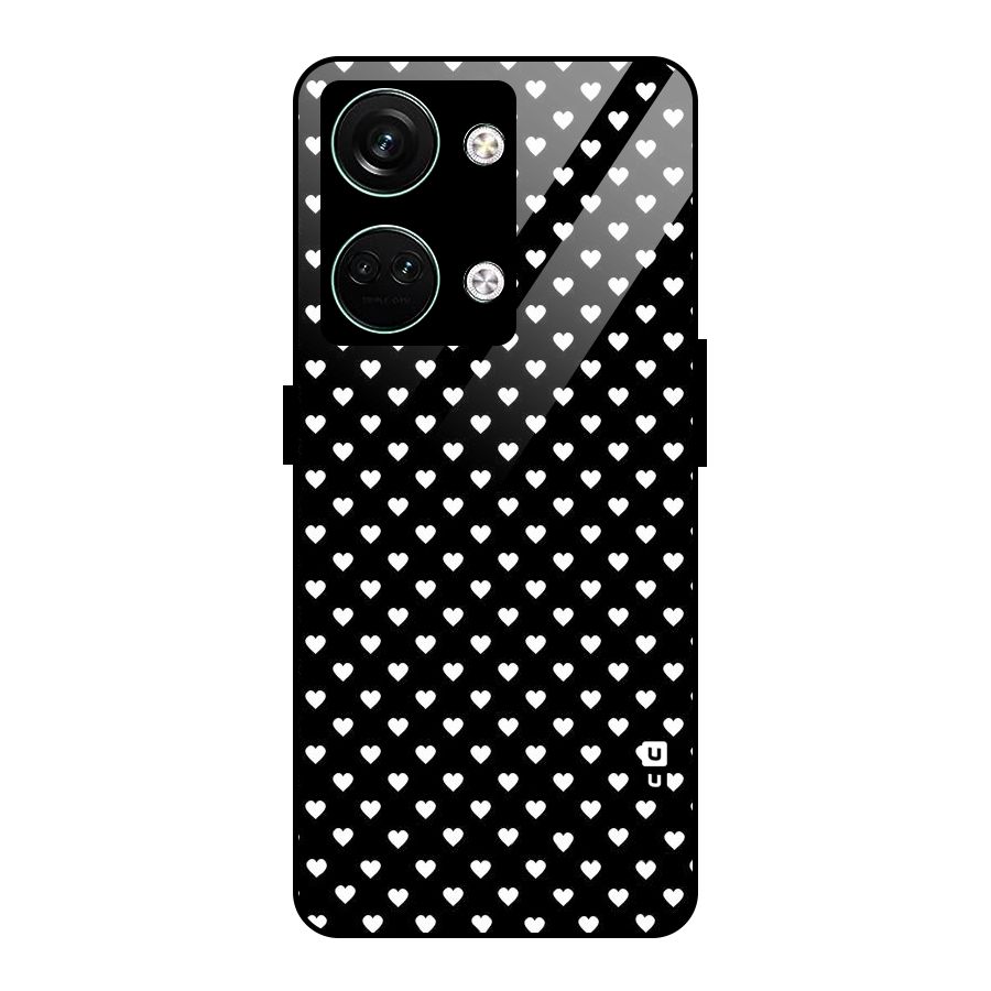 Classy Hearty Polka Glass Back Case for Oneplus Nord 3