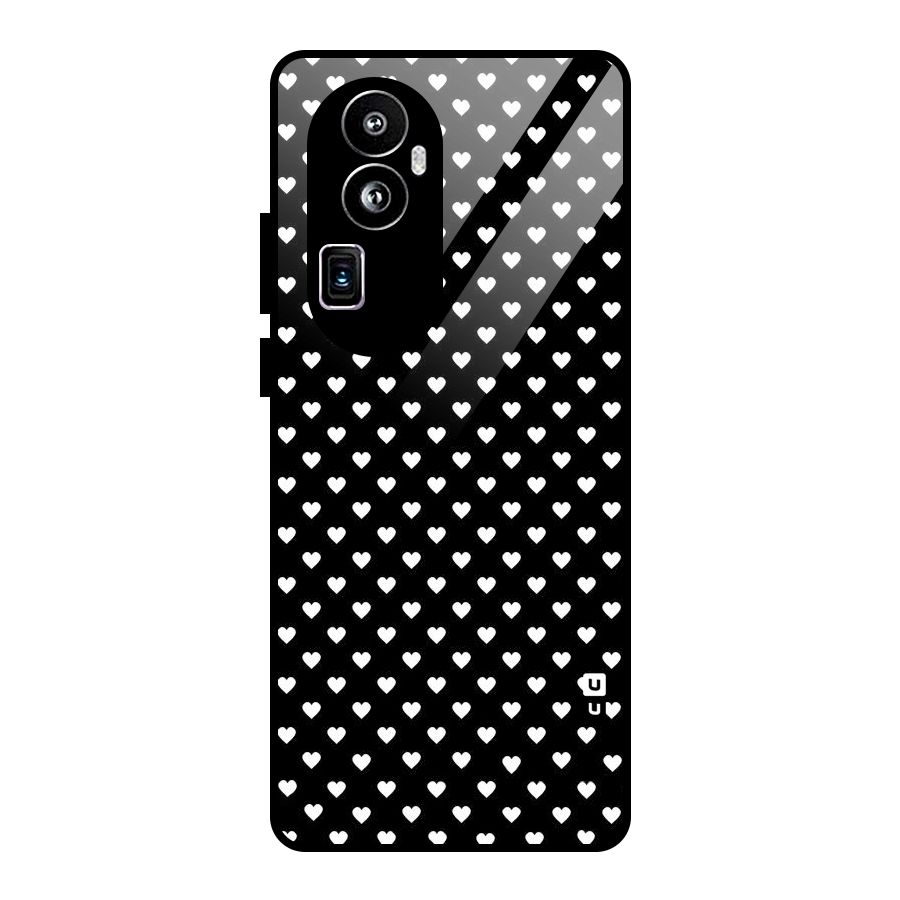 Classy Hearty Polka Glass Back Case for Oppo Reno10 Pro Plus