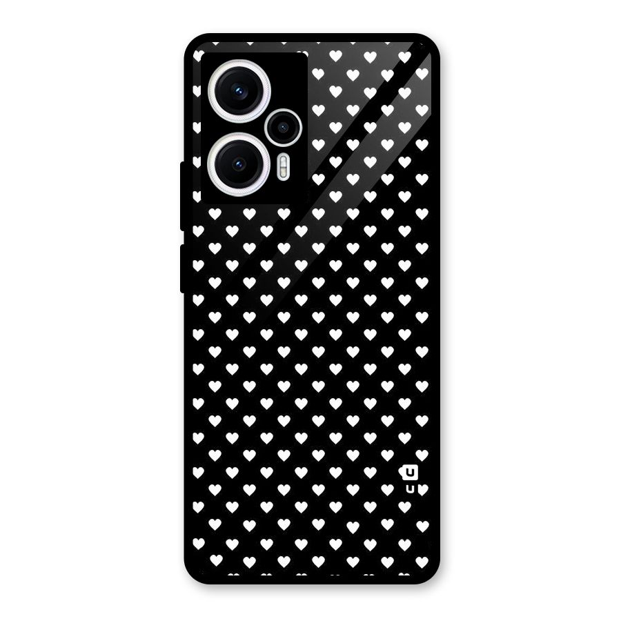 Classy Hearty Polka Glass Back Case for Poco F5