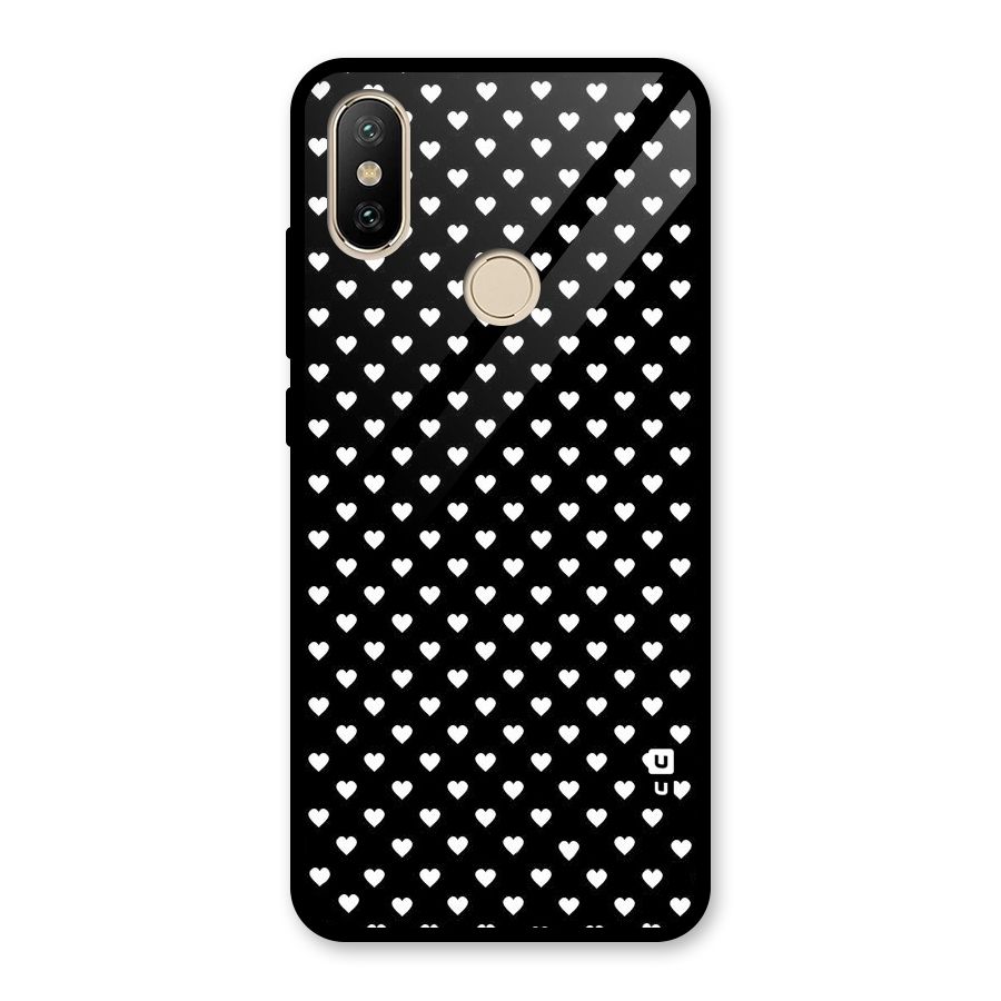 Classy Hearty Polka Glass Back Case for Redmi A2