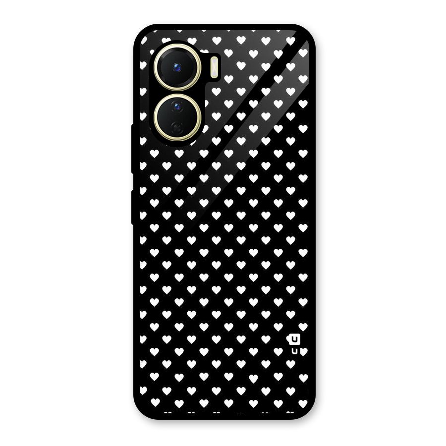 Classy Hearty Polka Glass Back Case for Vivo Y16