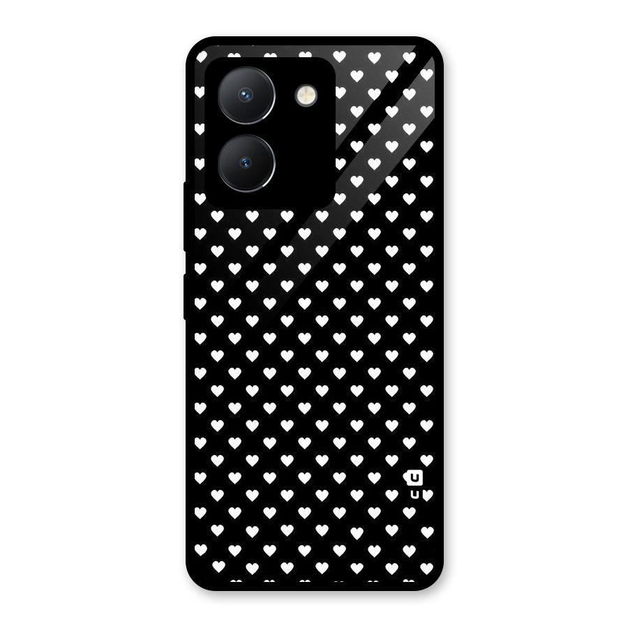 Classy Hearty Polka Glass Back Case for Vivo Y36