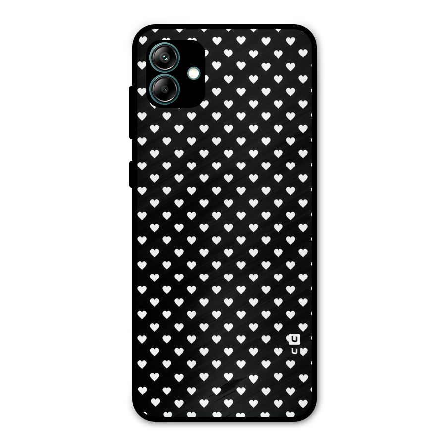 Classy Hearty Polka Metal Back Case for Galaxy A04