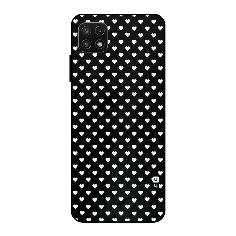 Classy Hearty Polka Metal Back Case for Galaxy A22 5G
