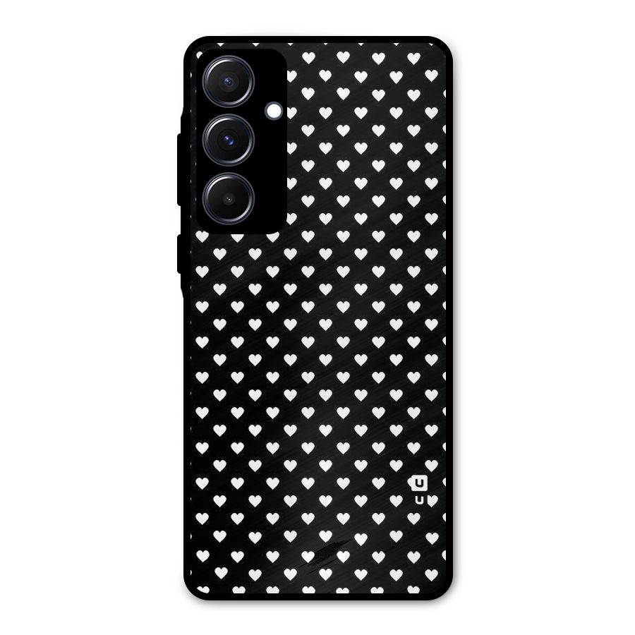 Classy Hearty Polka Metal Back Case for Galaxy A55
