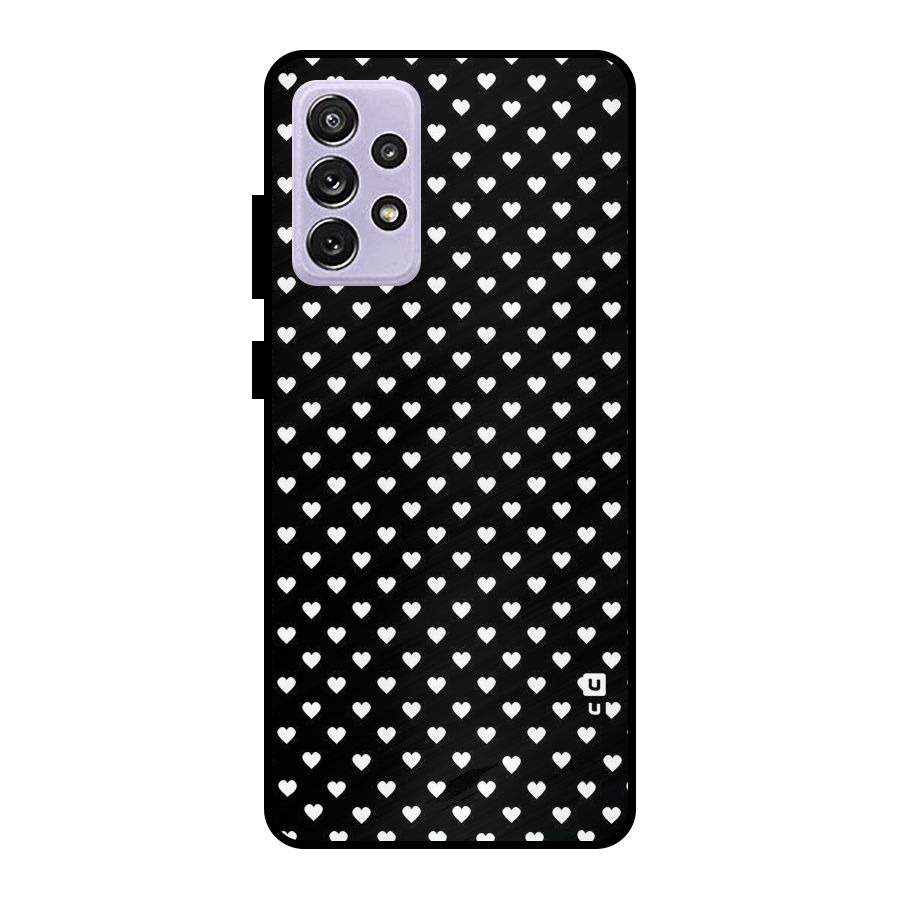 Classy Hearty Polka Metal Back Case for Galaxy A72