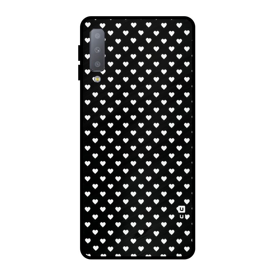 Classy Hearty Polka Metal Back Case for Galaxy A7 (2018)