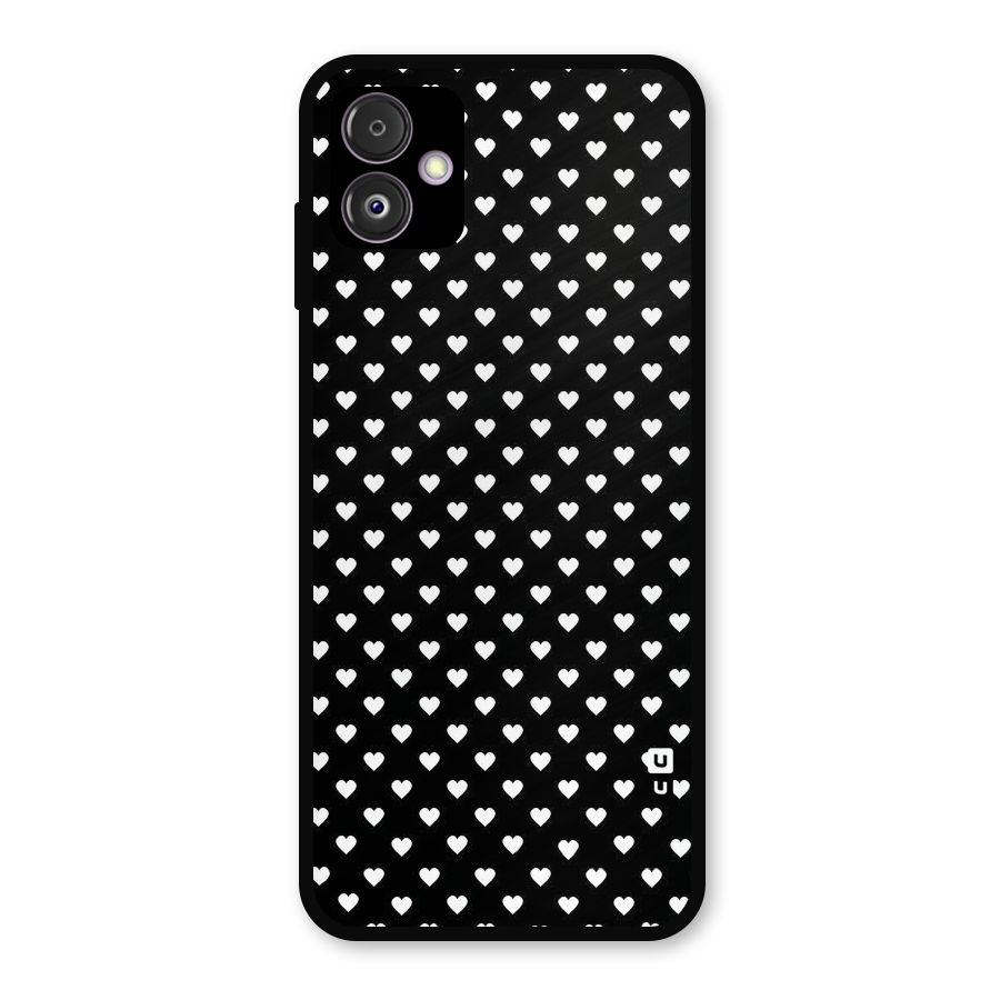 Classy Hearty Polka Metal Back Case for Galaxy F14
