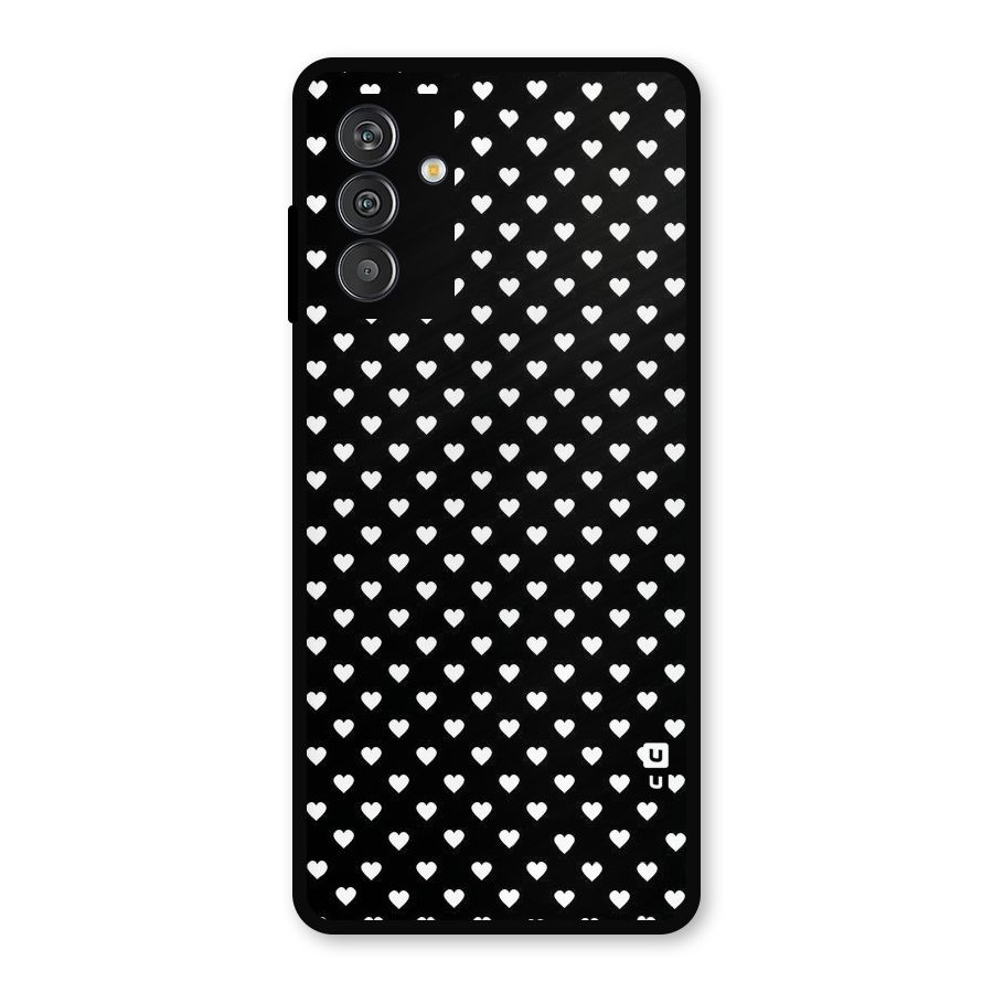 Classy Hearty Polka Metal Back Case for Galaxy M14 5G