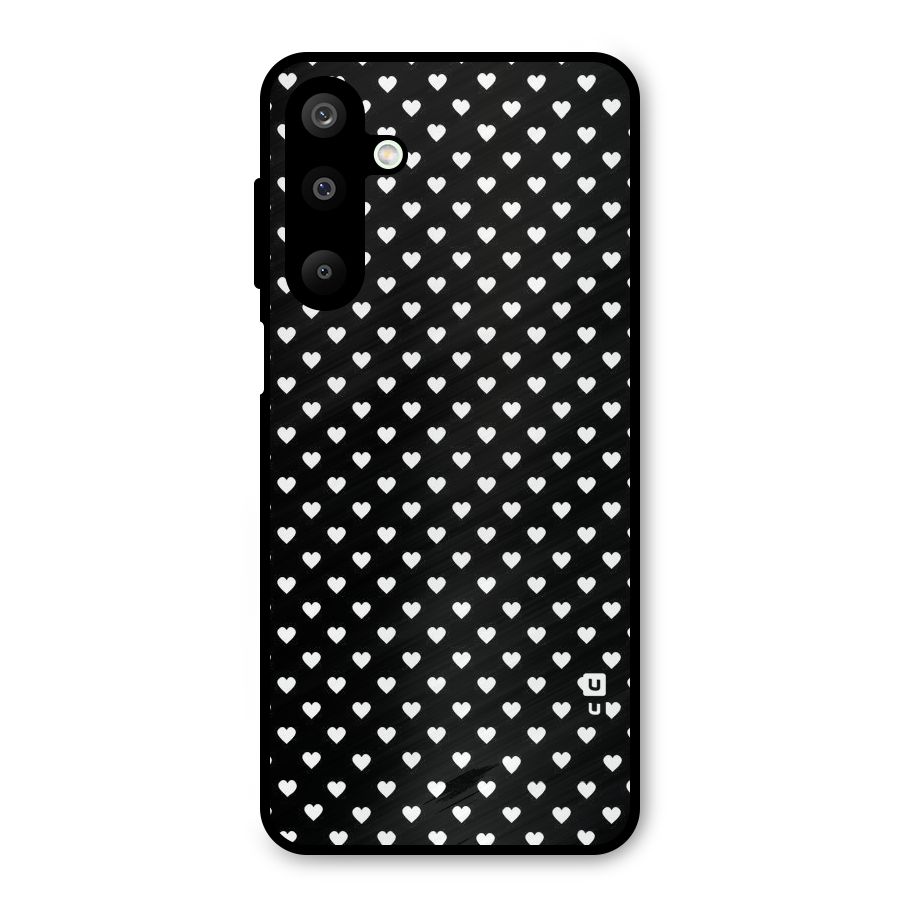 Classy Hearty Polka Metal Back Case for Galaxy M16