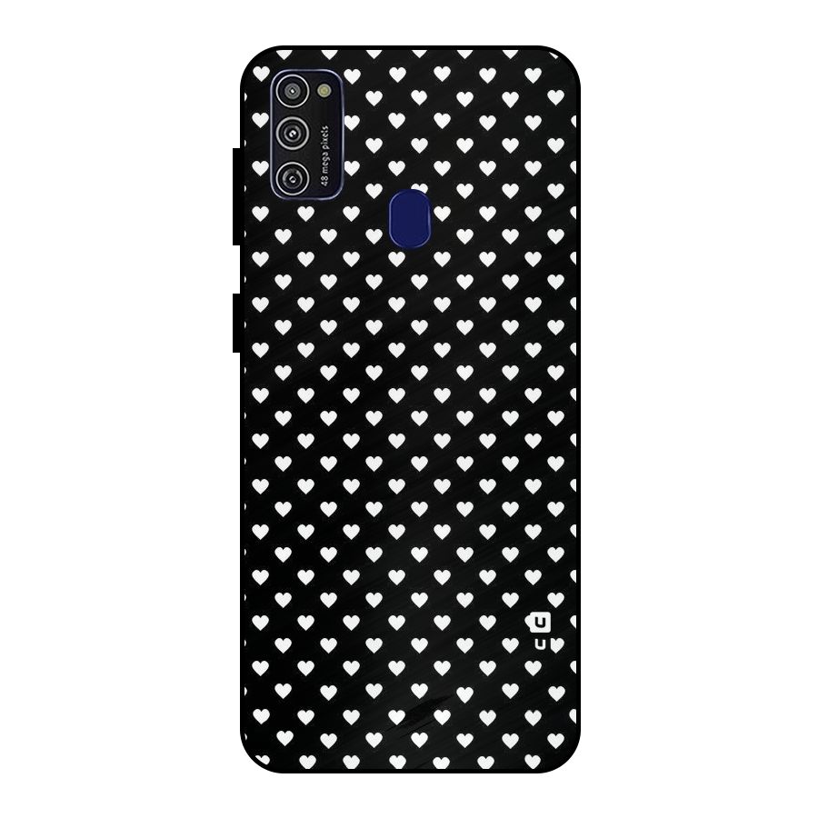 Classy Hearty Polka Metal Back Case for Galaxy M30s