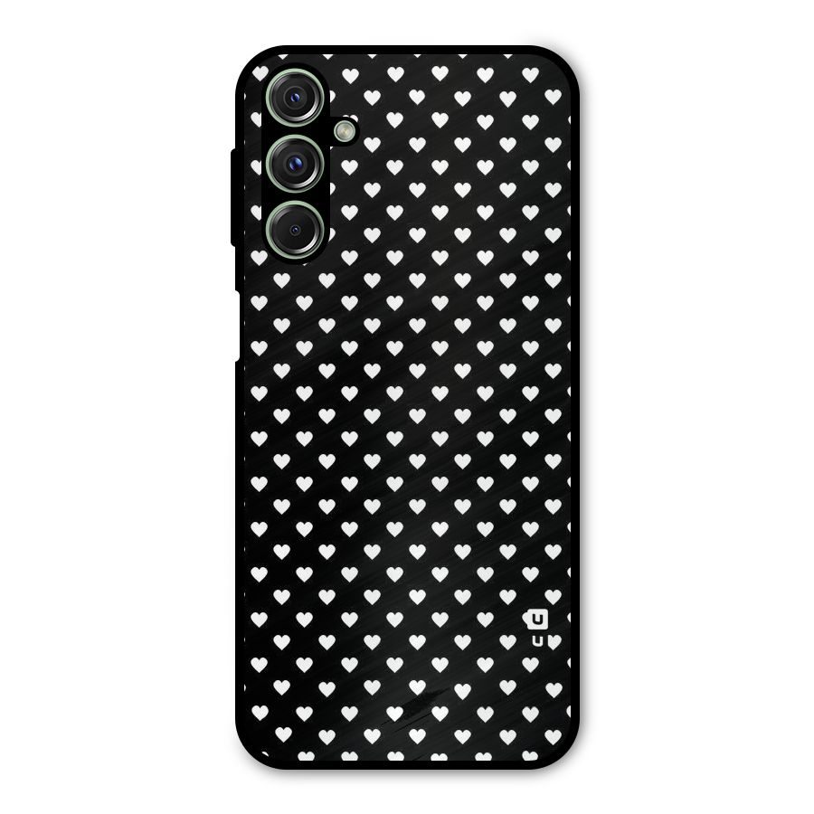 Classy Hearty Polka Metal Back Case for Galaxy M34