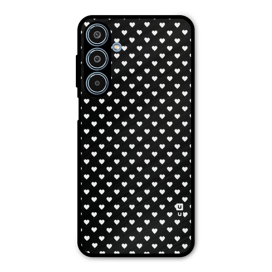 Classy Hearty Polka Metal Back Case for Galaxy M35