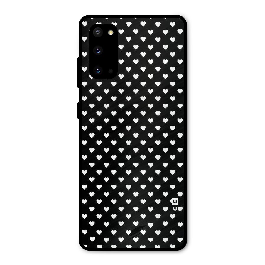 Classy Hearty Polka Metal Back Case for Galaxy S20