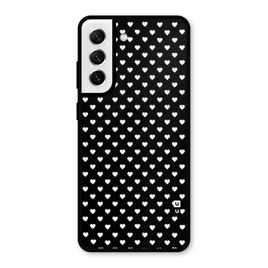 Classy Hearty Polka Metal Back Case for Galaxy S21 FE 5G