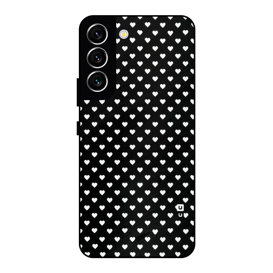 Classy Hearty Polka Metal Back Case for Galaxy S22 5G