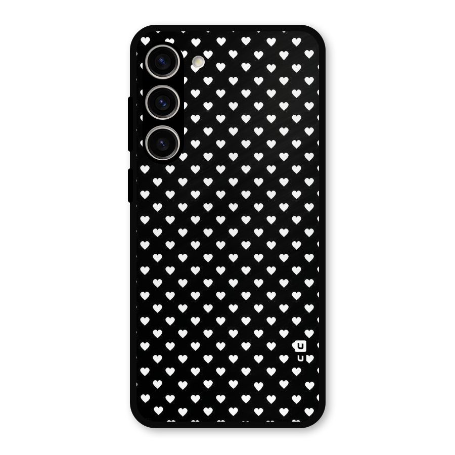 Classy Hearty Polka Metal Back Case for Galaxy S23 Plus