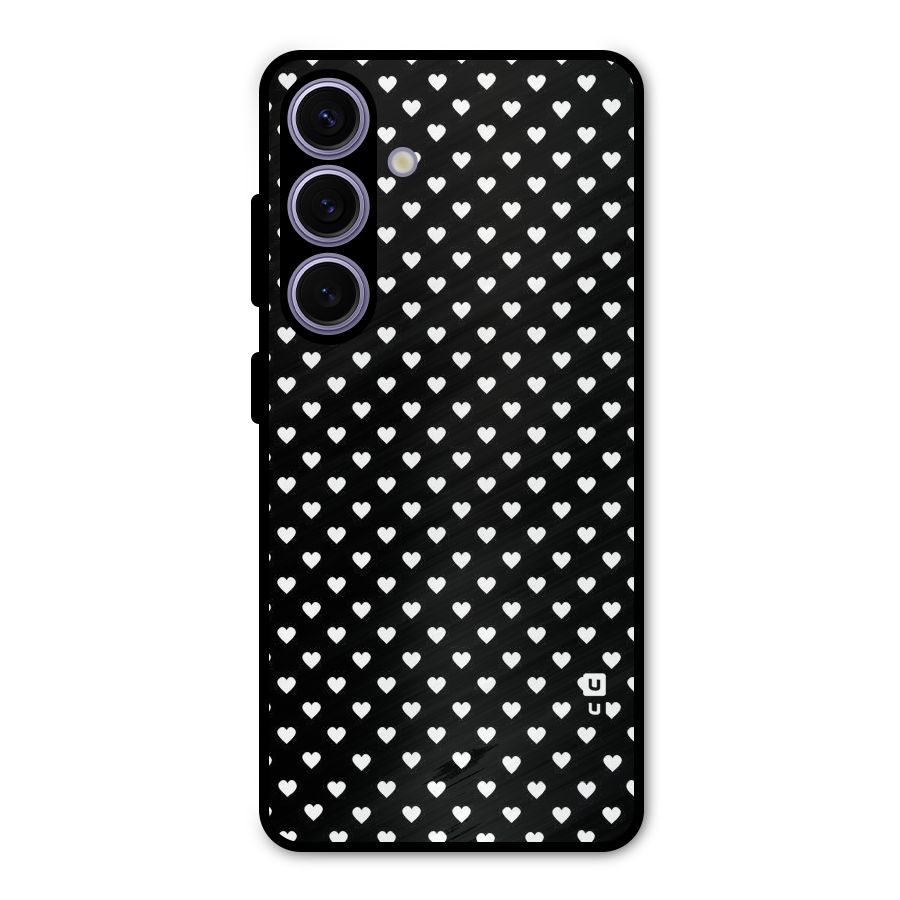 Classy Hearty Polka Metal Back Case for Galaxy S24