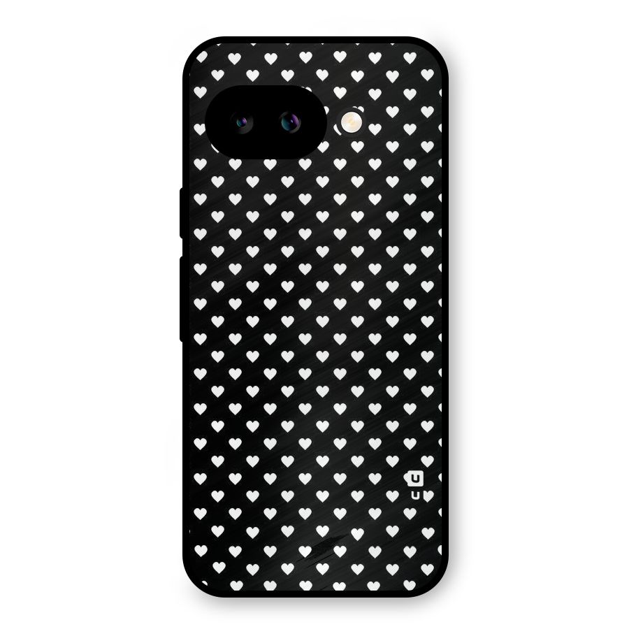 Classy Hearty Polka Metal Back Case for Google Pixel 9a