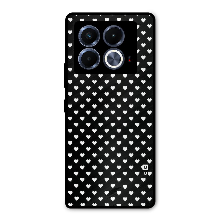 Classy Hearty Polka Metal Back Case for Infinix Note 40 5G