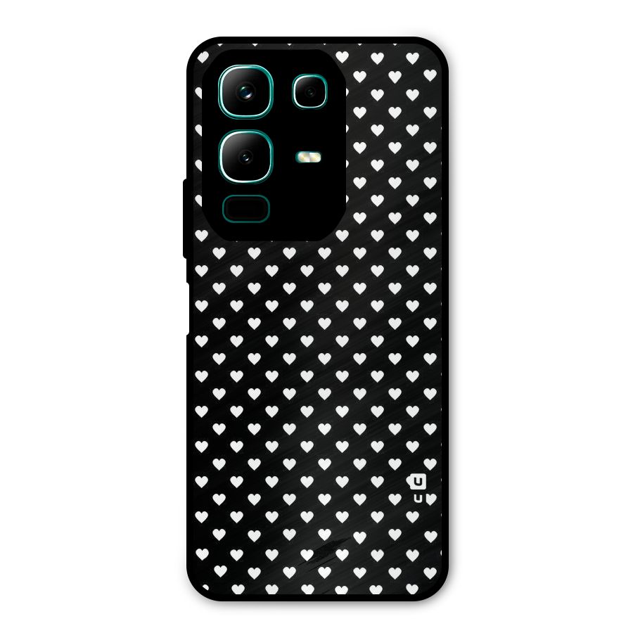 Classy Hearty Polka Metal Back Case for Infinix Note 50x