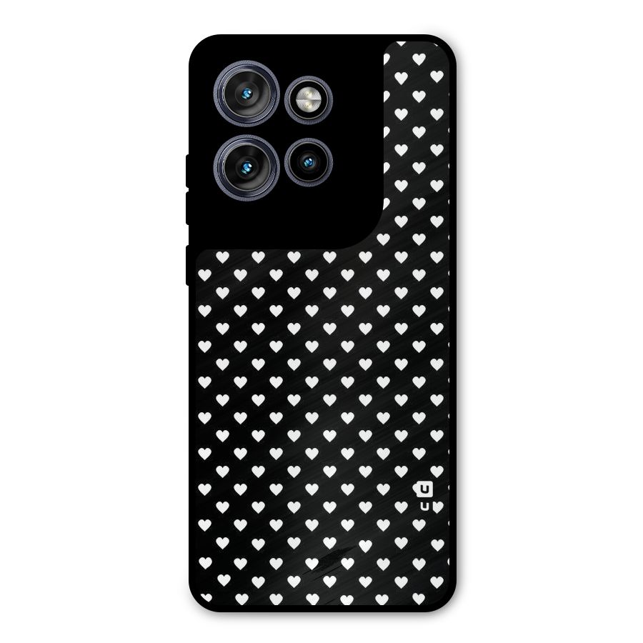 Classy Hearty Polka Metal Back Case for Motorola Edge 50 Neo