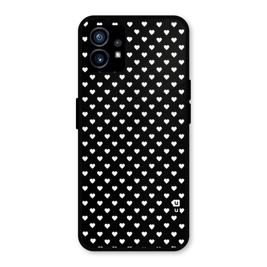 Classy Hearty Polka Metal Back Case for Nothing Phone 1