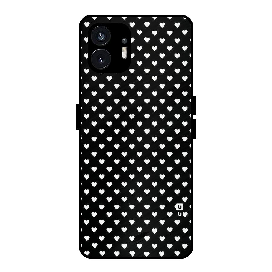 Classy Hearty Polka Metal Back Case for Nothing Phone 2