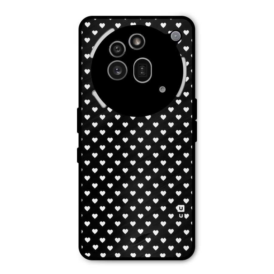 Classy Hearty Polka Metal Back Case for Nothing Phone 3a Pro