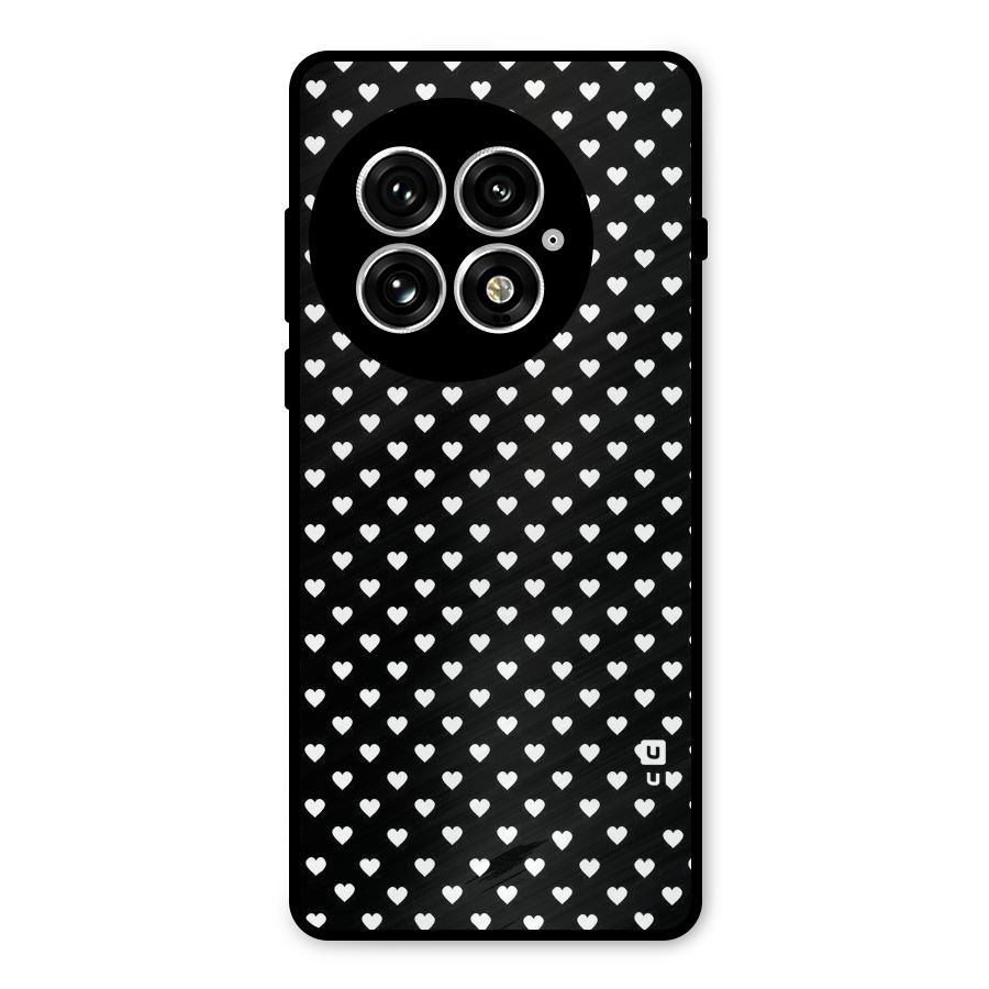 Classy Hearty Polka Metal Back Case for OnePlus 13