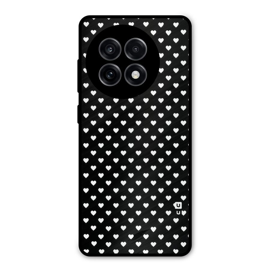 Classy Hearty Polka Metal Back Case for OnePlus 13R