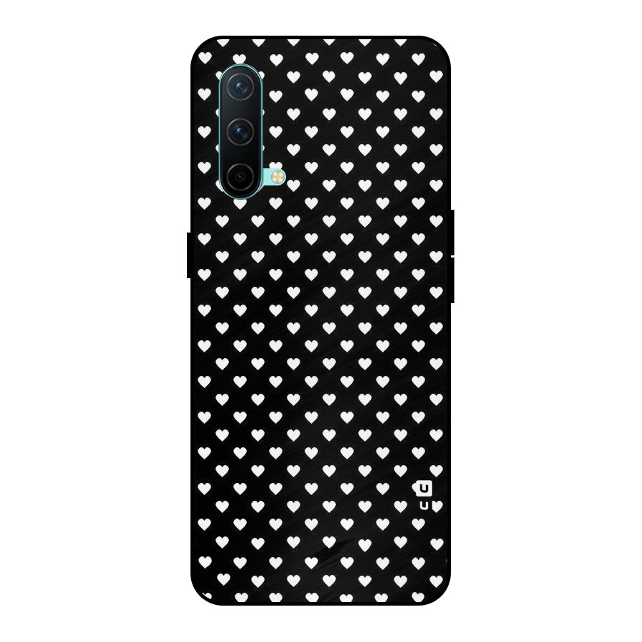 Classy Hearty Polka Metal Back Case for OnePlus Nord CE 5G
