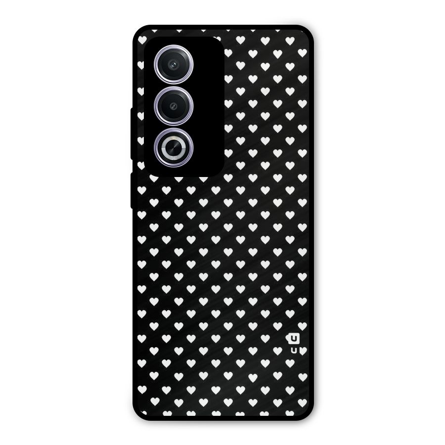 Classy Hearty Polka Metal Back Case for Oppo A3 Pro