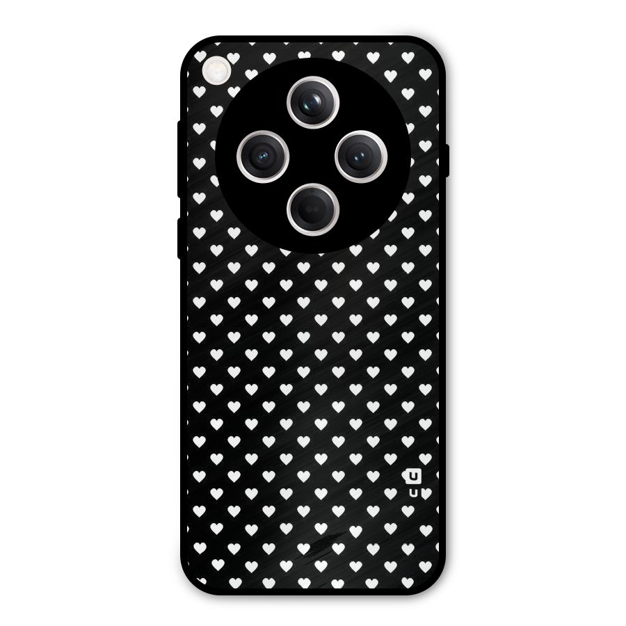 Classy Hearty Polka Metal Back Case for Oppo Find X8