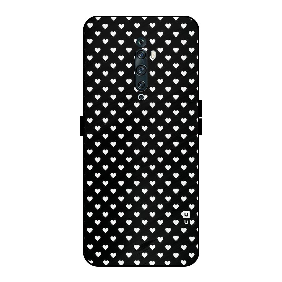 Classy Hearty Polka Metal Back Case for Oppo Reno2 F
