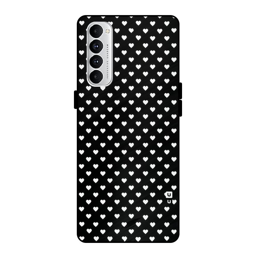 Classy Hearty Polka Metal Back Case for Oppo Reno4 Pro