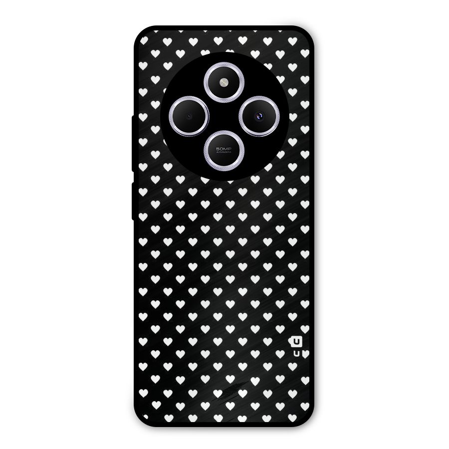 Classy Hearty Polka Metal Back Case for Poco C75 5G