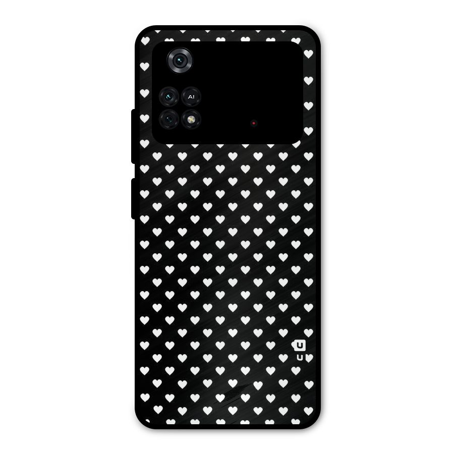 Classy Hearty Polka Metal Back Case for Poco M4 Pro 4G