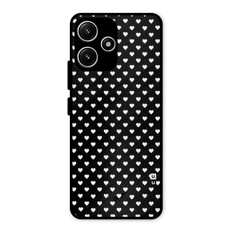 Classy Hearty Polka Metal Back Case for Poco M6 Pro