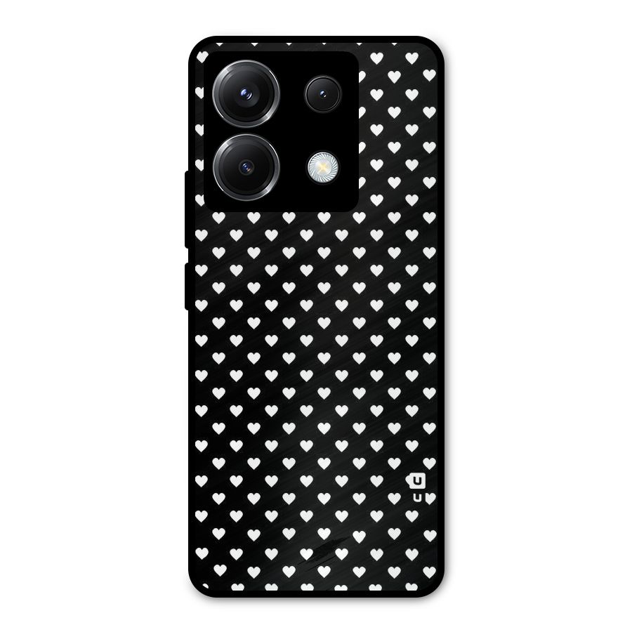 Classy Hearty Polka Metal Back Case for Poco X6