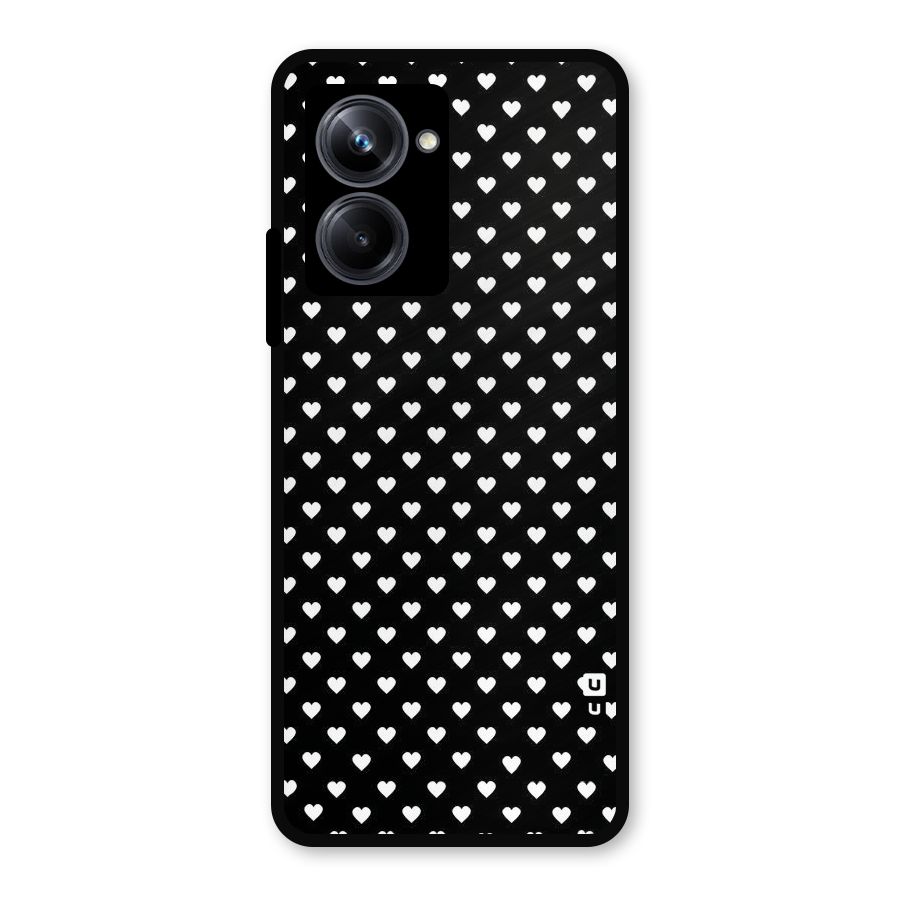 Classy Hearty Polka Metal Back Case for Realme 10 Pro