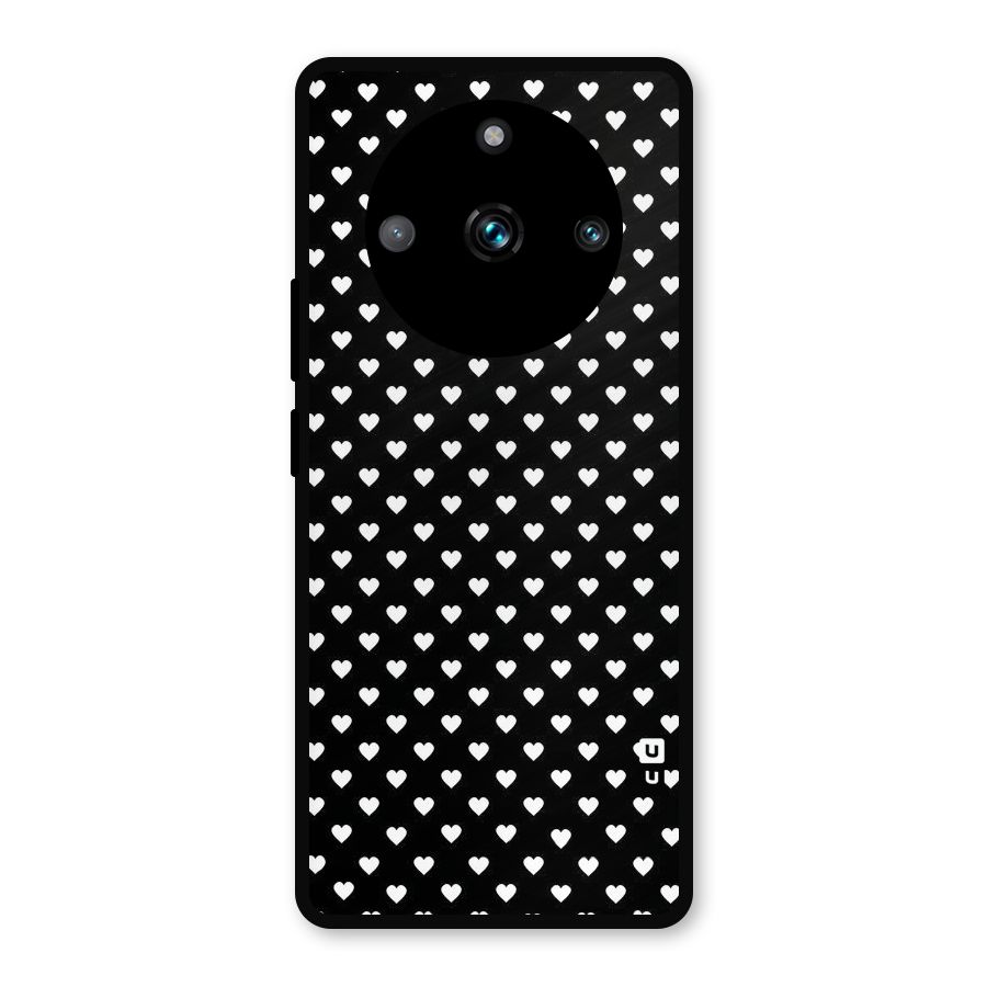 Classy Hearty Polka Metal Back Case for Realme 11 Pro Plus