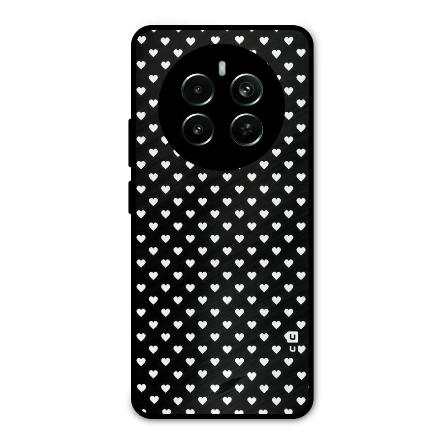 Classy Hearty Polka Metal Back Case for Realme 12 Pro Plus