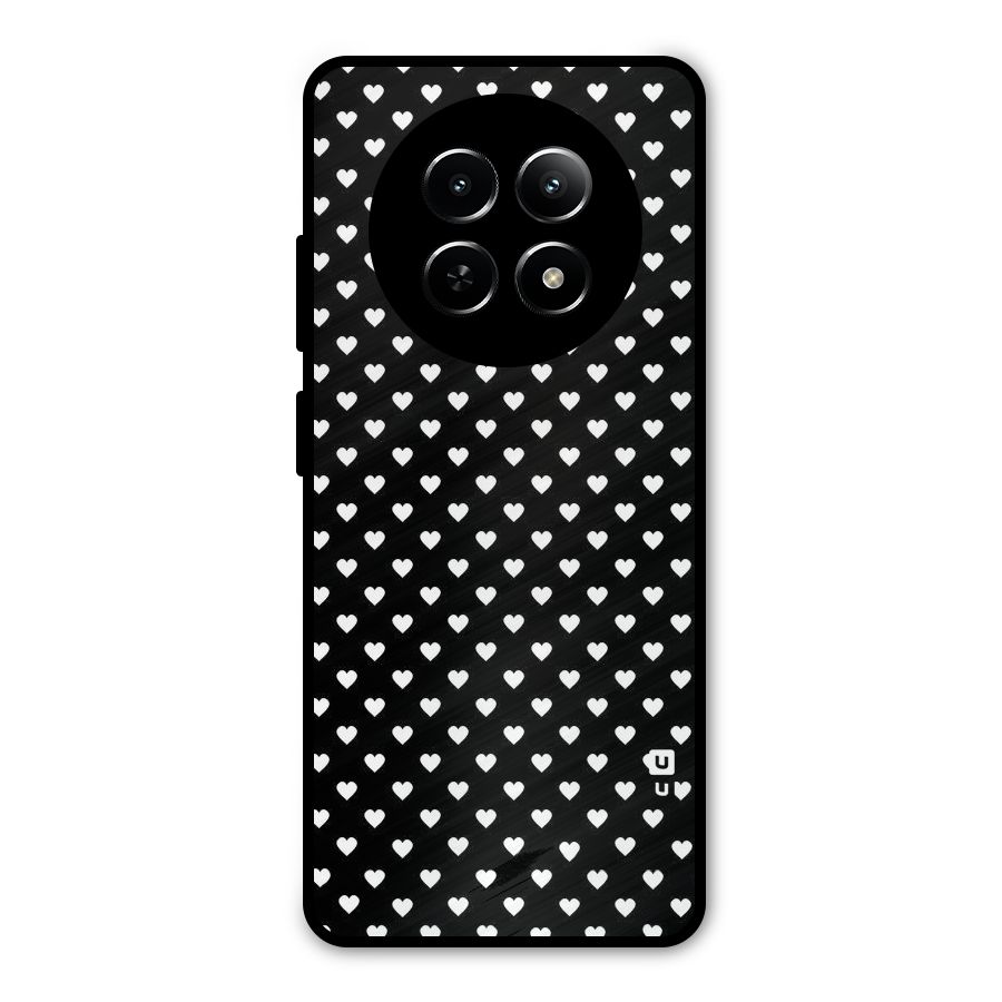 Classy Hearty Polka Metal Back Case for Realme 13
