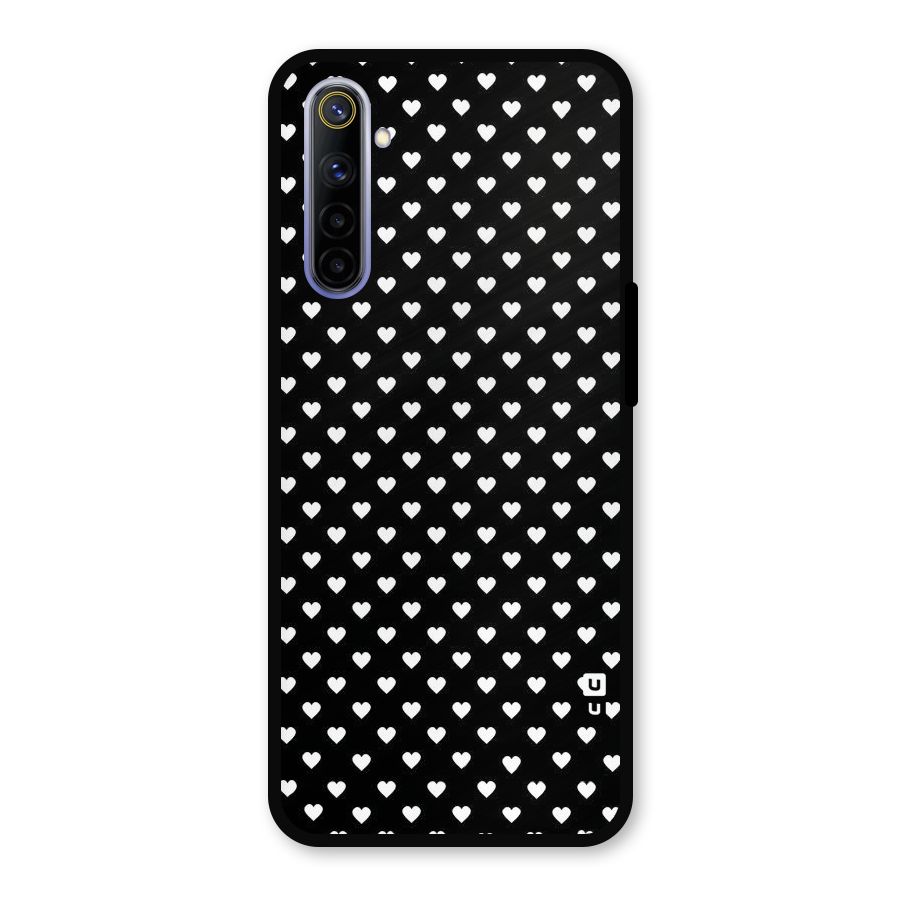 Classy Hearty Polka Metal Back Case for Realme 6